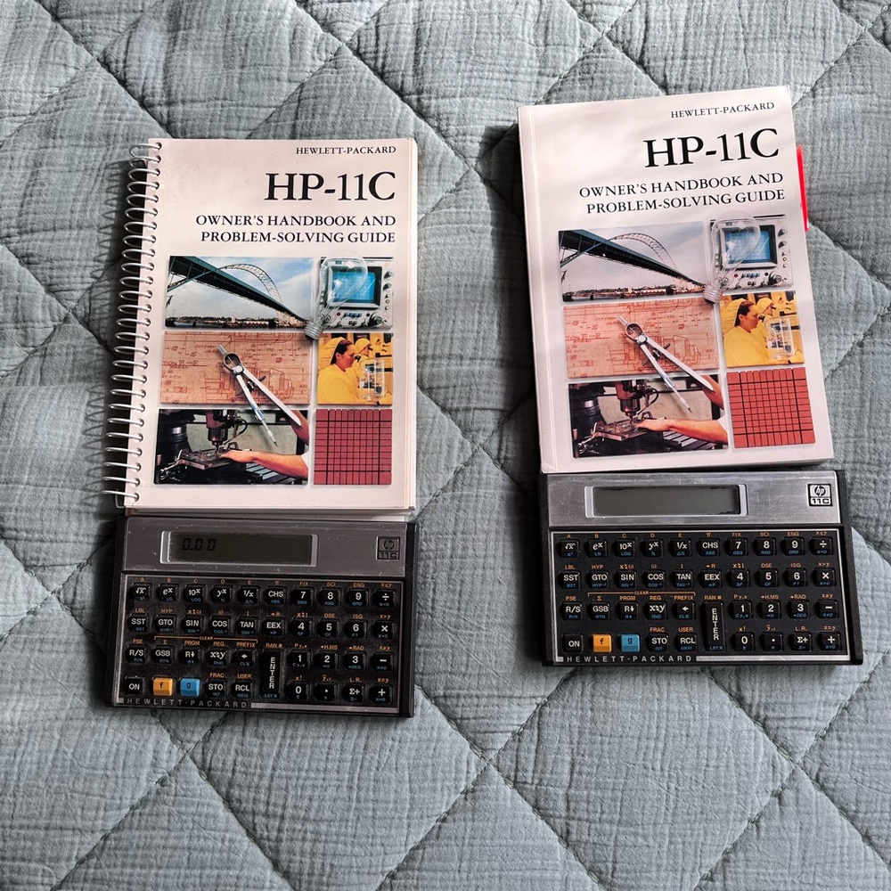 *vintage* 1984 & 1985 HP-11C calculators w/ owners manual